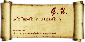 Gáspár Ulpián névjegykártya